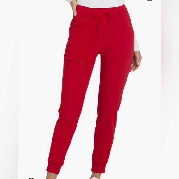 Heart Soul Pants & Jumpsuits Heartsoul Red Jogger Scrub Pants
